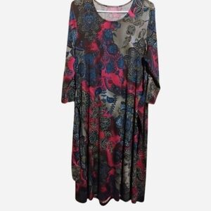 Elegant Floral Long Sleeve Dress